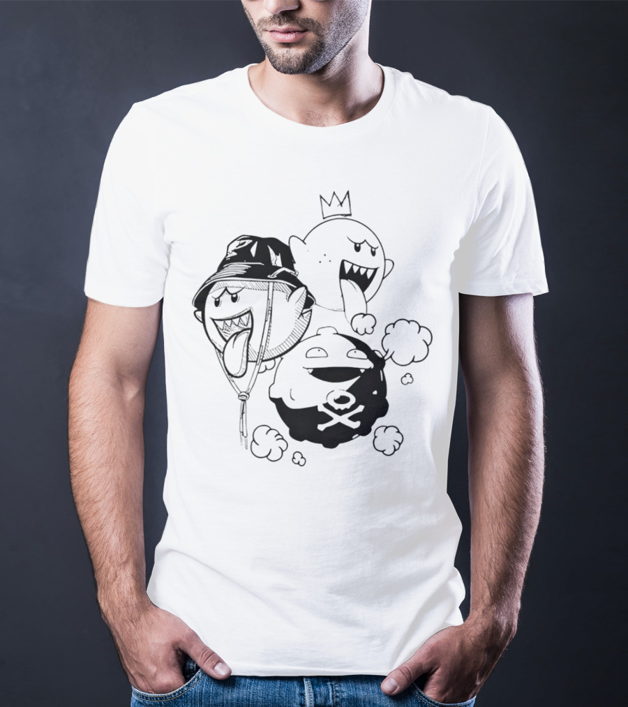 Kain Carter Bomb Squad Ghostly Trio With Crown And Bucket Hat T-Shirt