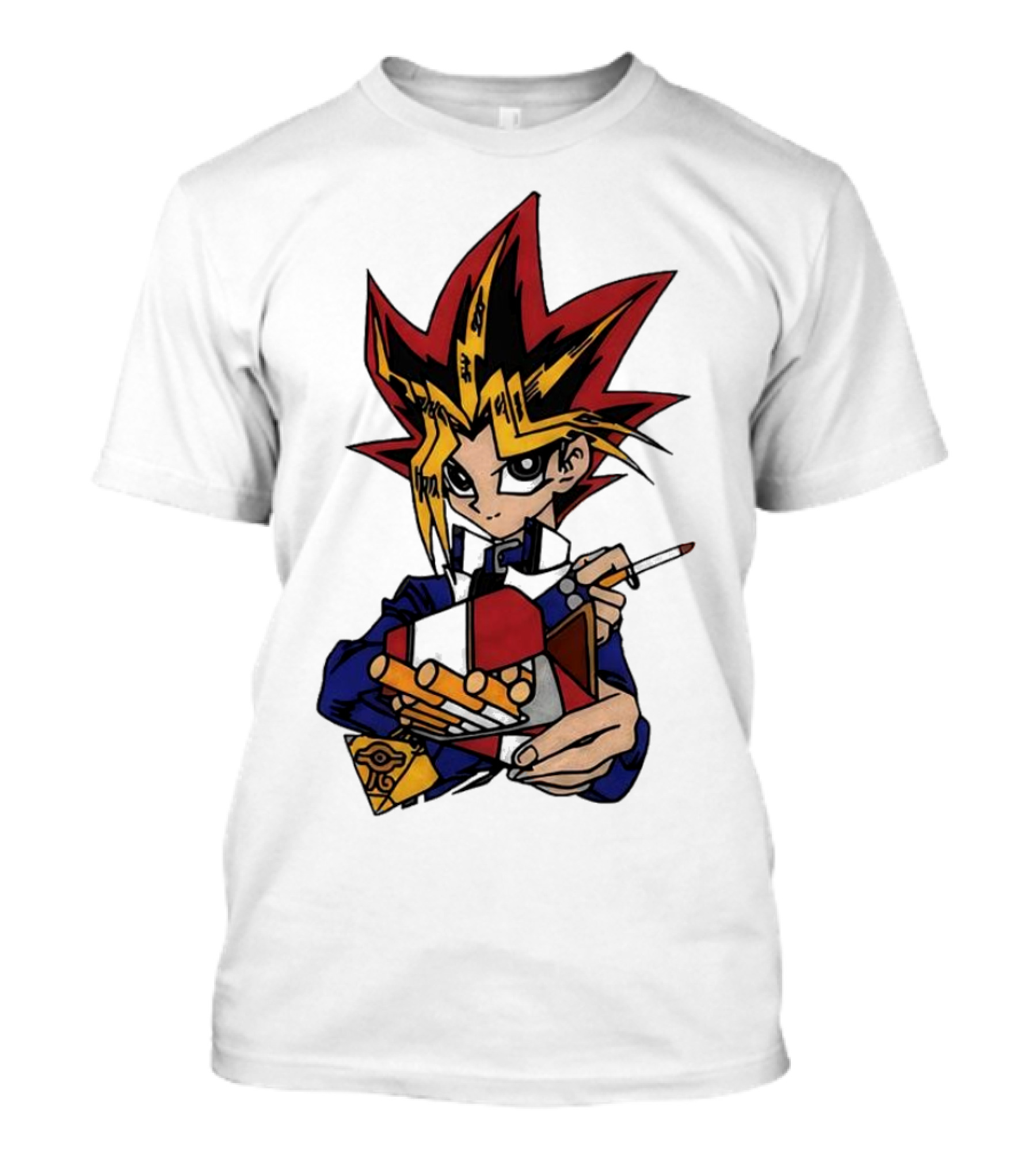 Yu-Gi-Oh Yugi Holding Cards With Millennium Puzzle T-Shirt