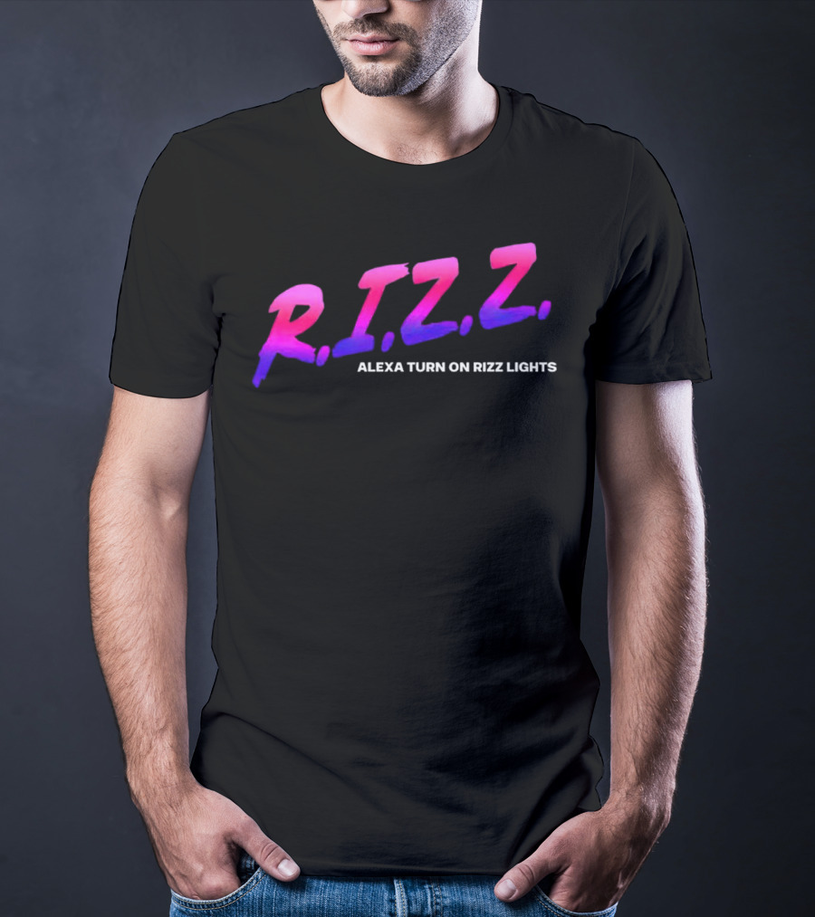 Rizz Alexa Turn On Rizz Lights Retro Gradient T-Shirt