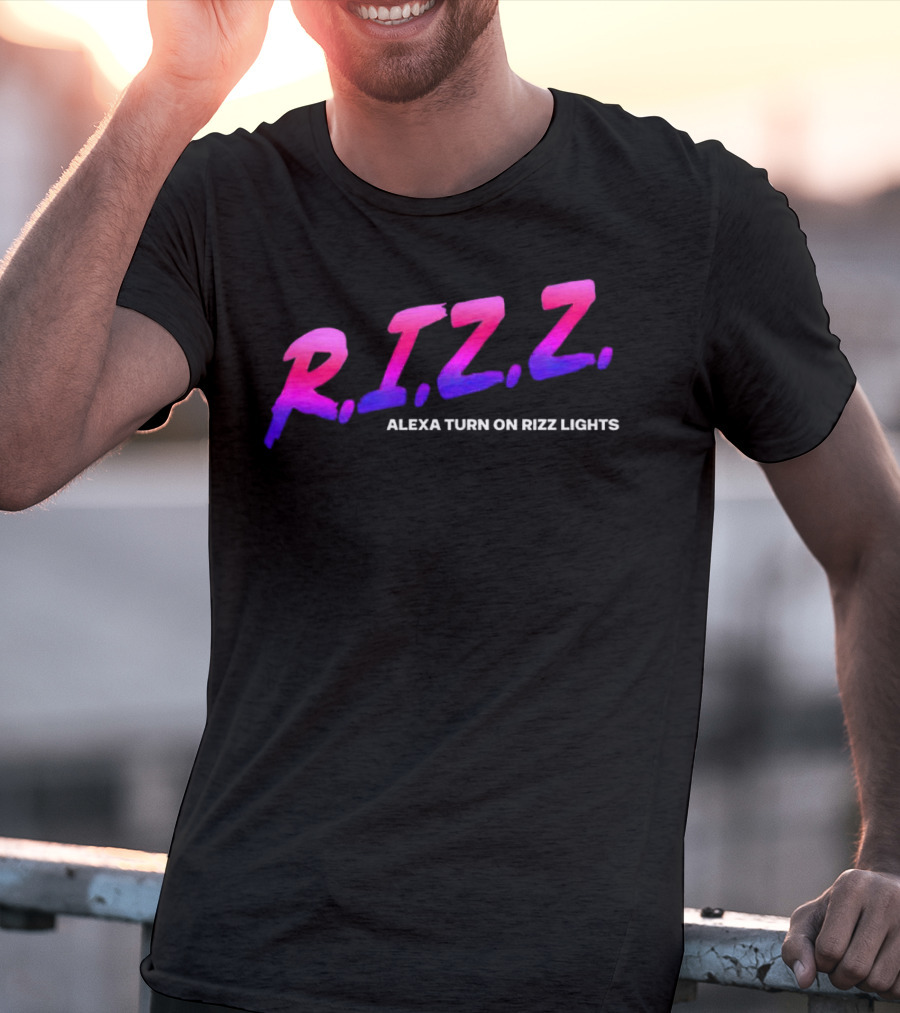Rizz Alexa Turn On Rizz Lights Retro Gradient T-Shirt