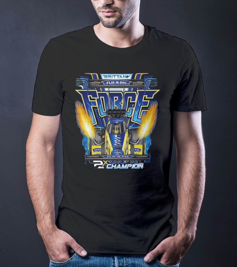 Brittany Force Flav-R-Pac FORCE 2X Top Fuel Champion T-Shirt