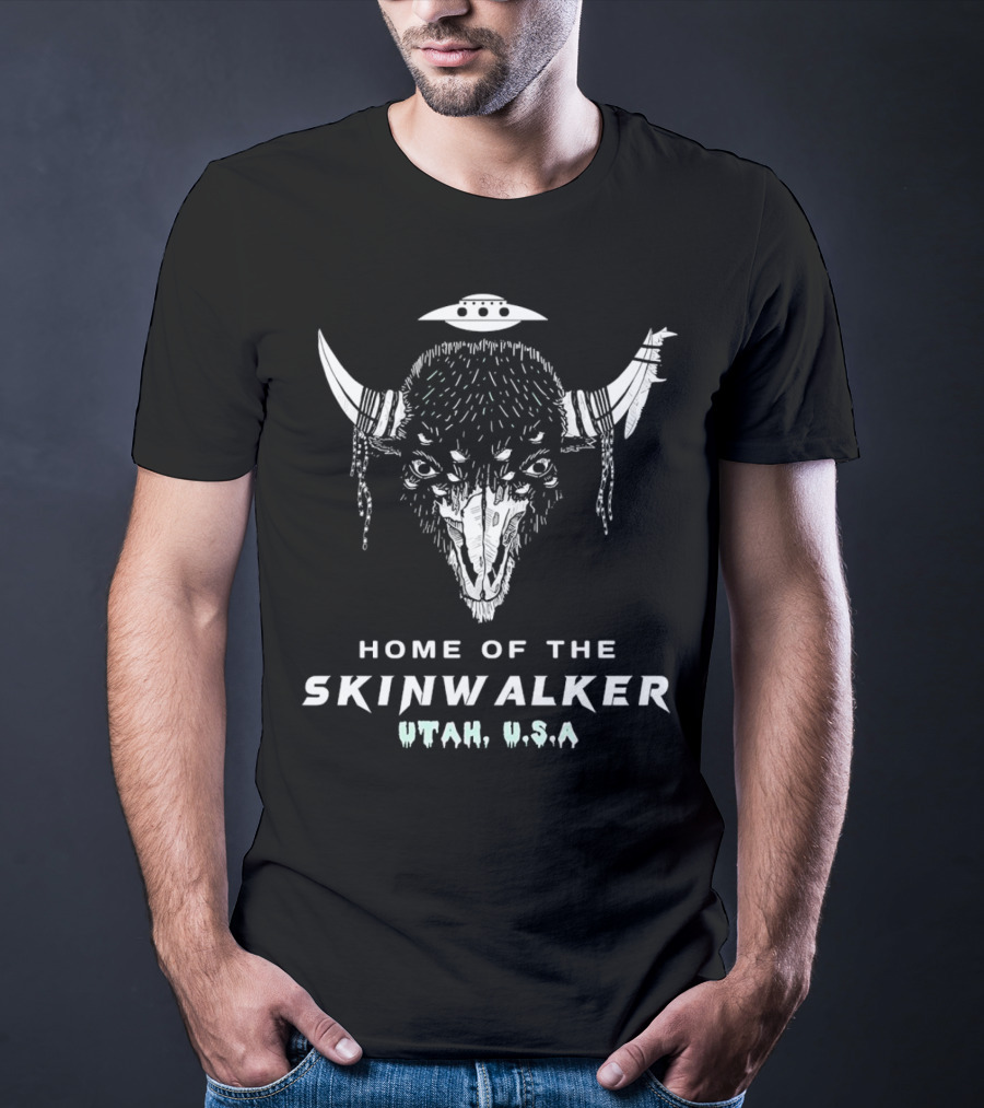 Home Of The Skinwalker Utah USA Alien Buffalo Spirit T-Shirt