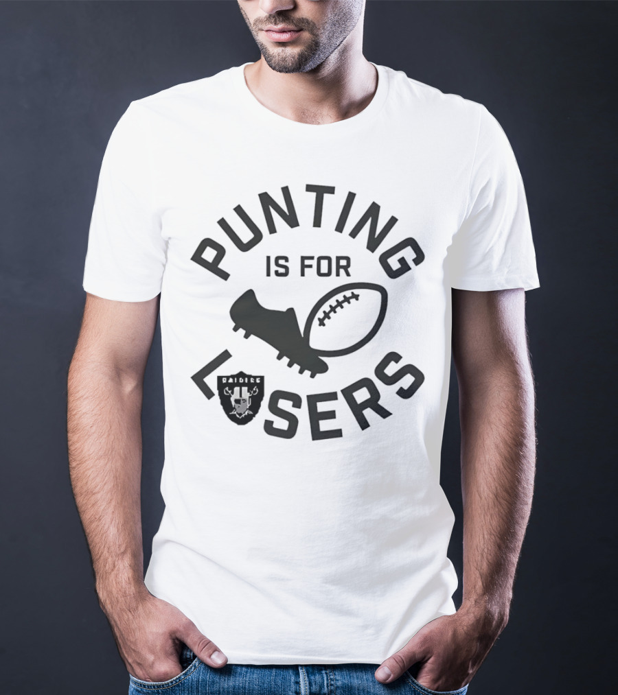 Punting Is For Lasers Las Vegas Raiders Football T-Shirt
