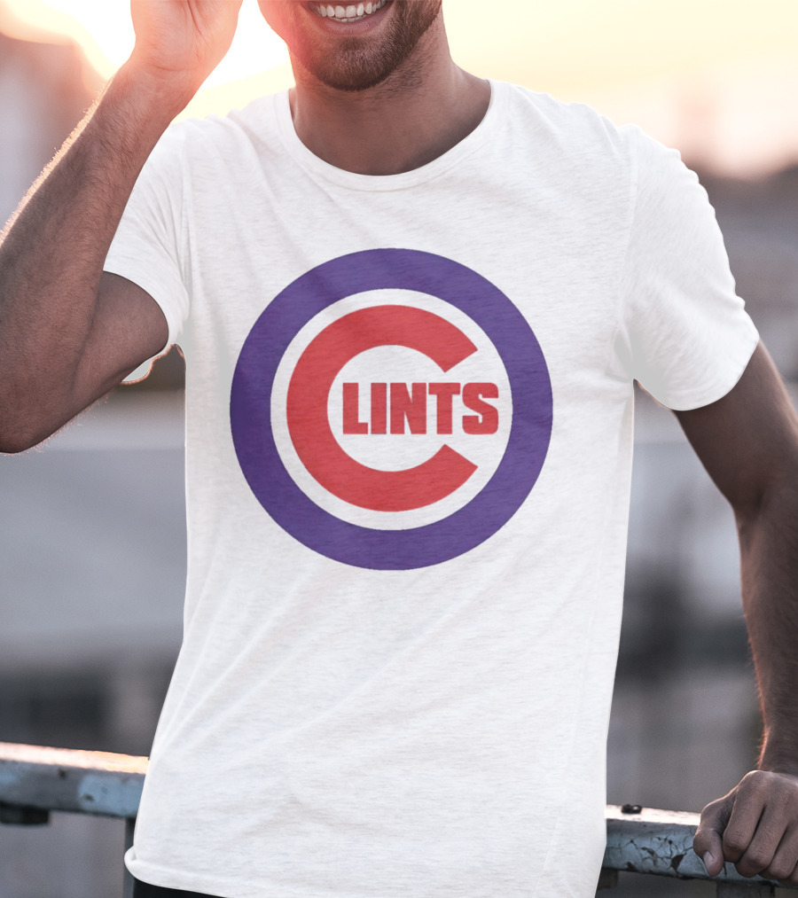 Clints Big C Chicago Cubs Logo Parody Purple Circle T-Shirt