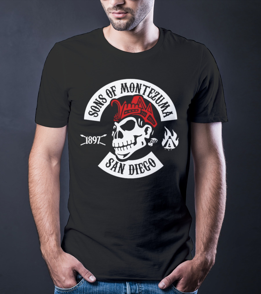Sons Of Montezuma San Diego 1897 Skull T-Shirt