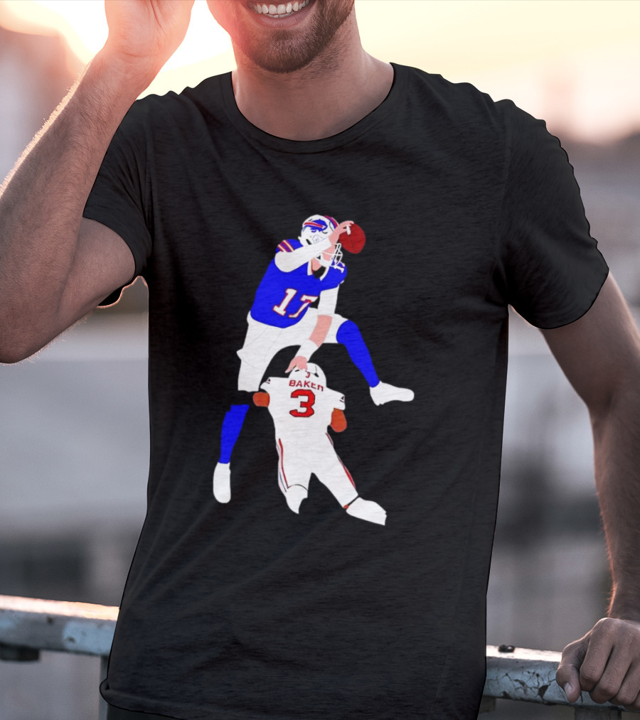 The Most Overrated QB Josh Allen Over Baker 3 Football Play T-Shirt