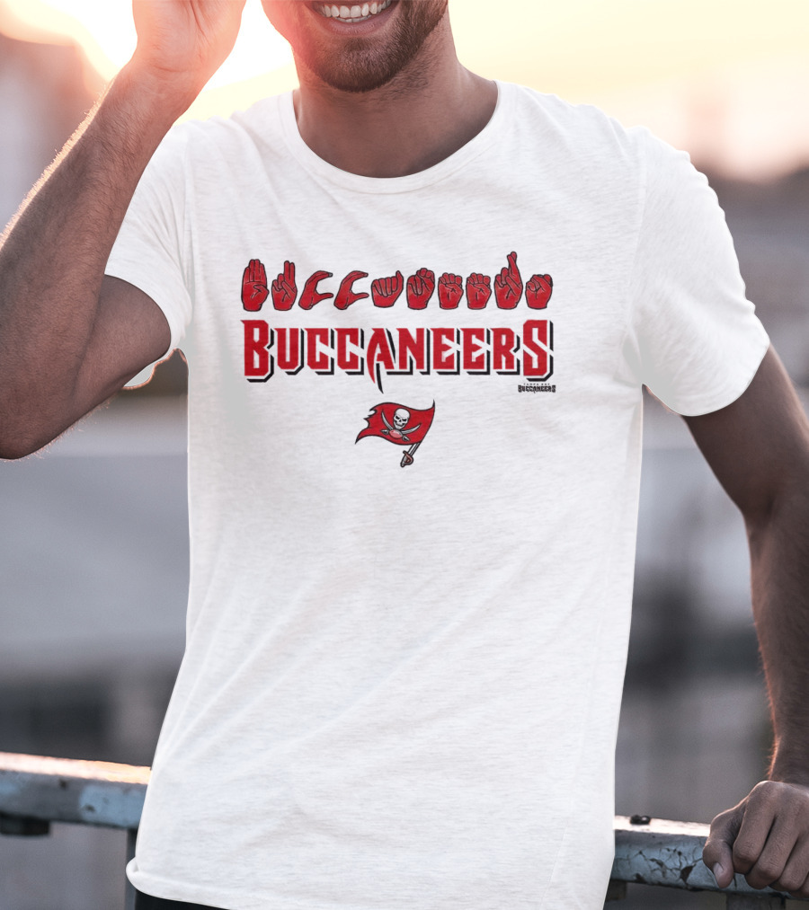 Buccaneers Hand Sign Language With Tampa Bay T-Shirt