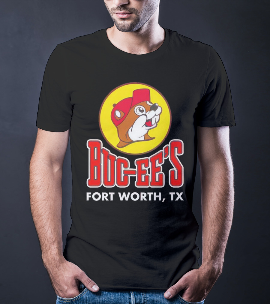 Buc-Ee's Fort Worth TX Logo With Beaming Beaver T-Shirt