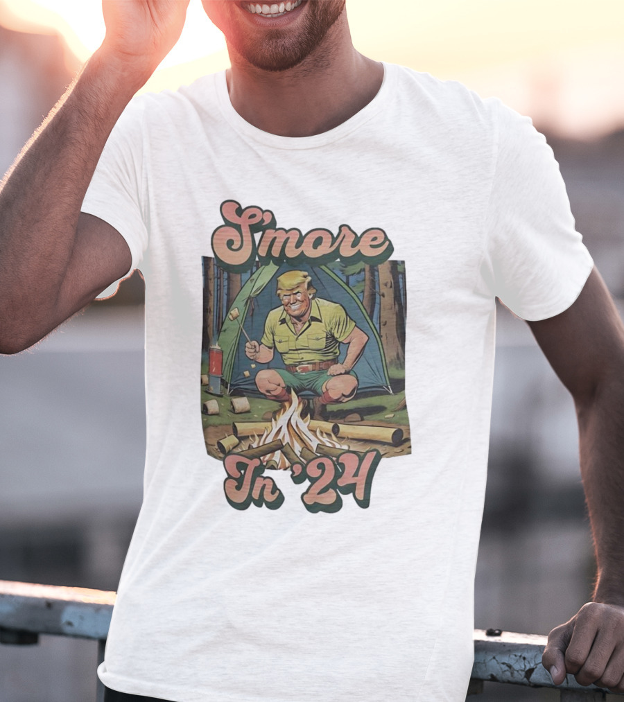 S’more In 24 Camping Scene With Fire And Tent T-Shirt