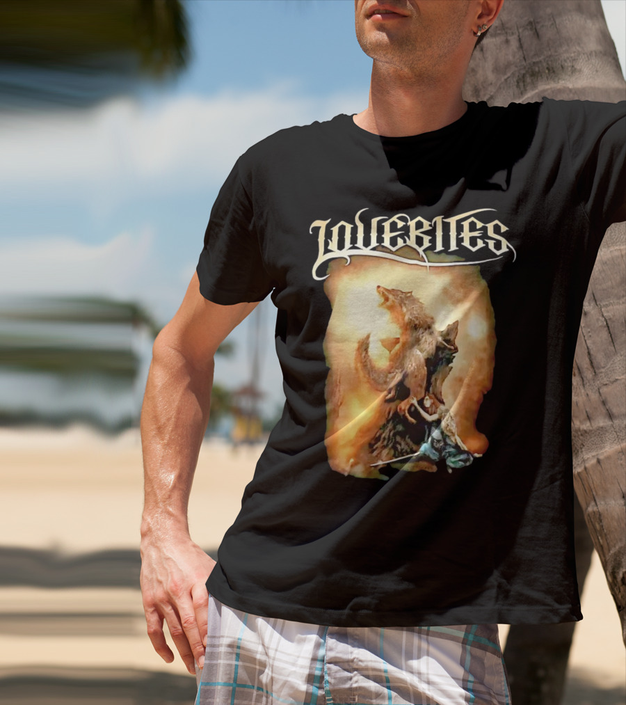 LOVEBITES Wolf Warrior Art With Knight And Sword T-Shirt