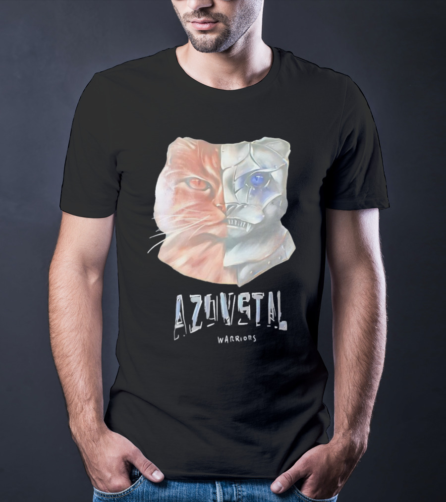 Azovstal Warriors Cat Dual Face Fusion T-Shirt