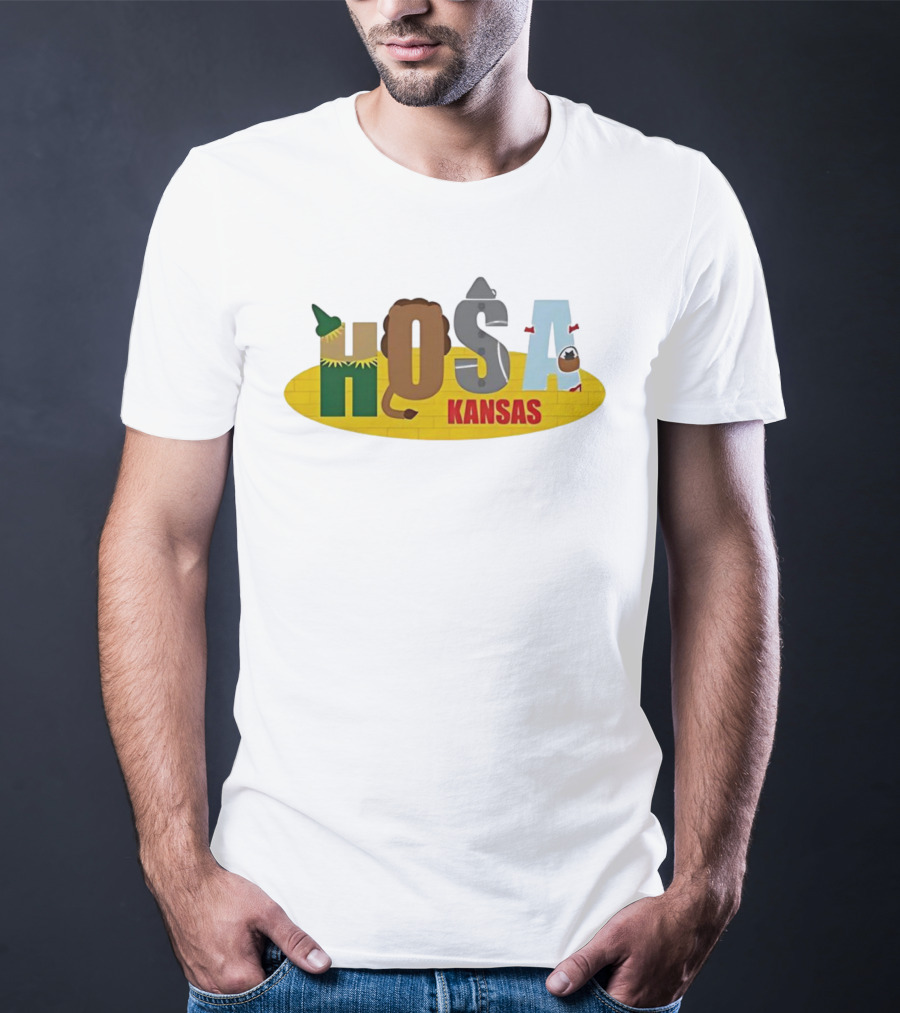 Hosa Kansas Yellow Brick Wizard Lion Tinman Scarecrow T-Shirt
