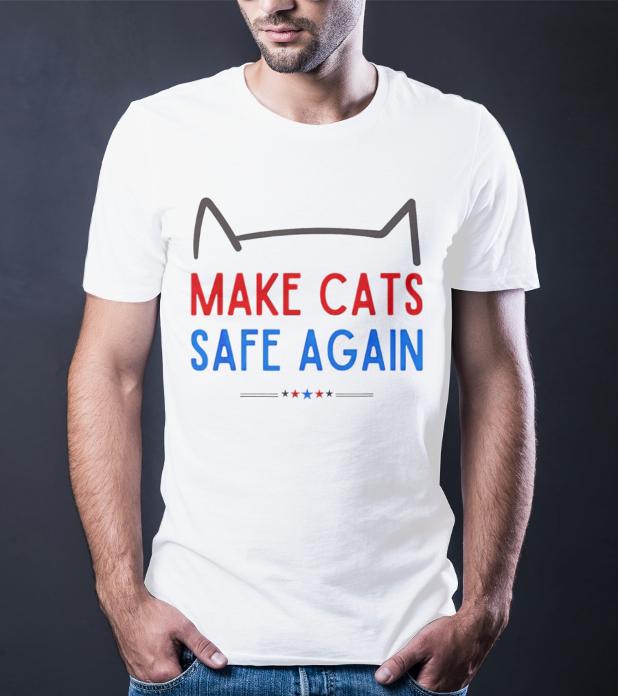 Make Cats Safe Again Patriotic Cat Ears T-Shirt