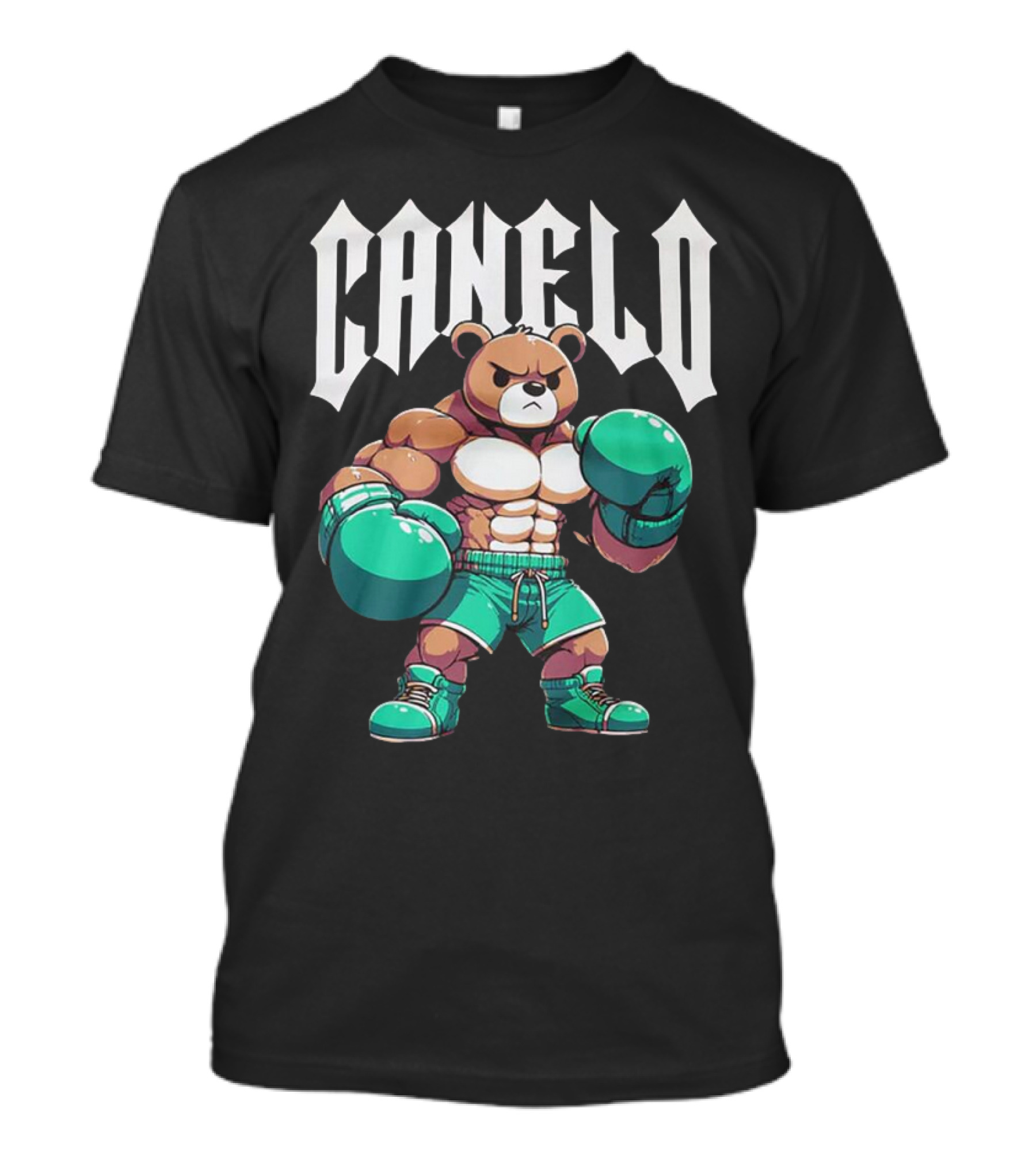 Canelo Bear Boxer Gloves Cartoon T-Shirt