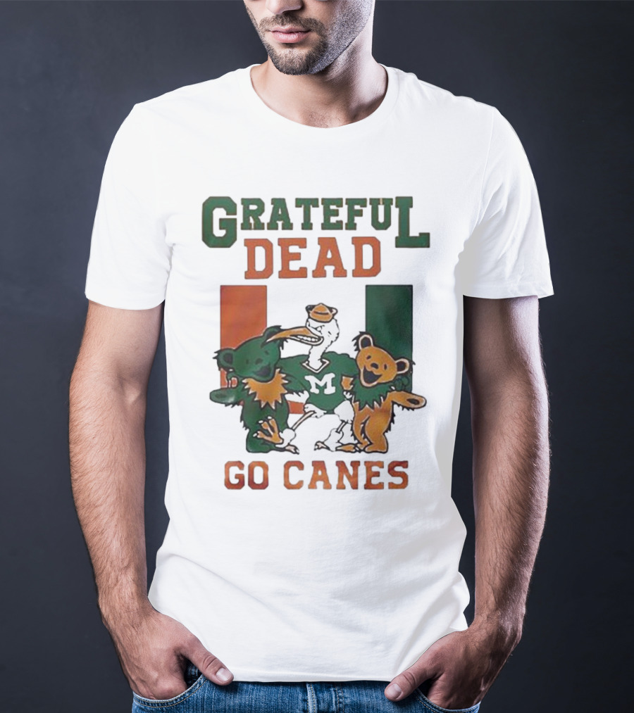 Grateful Dead Miami Hurricanes Go Canes Bears T-Shirt