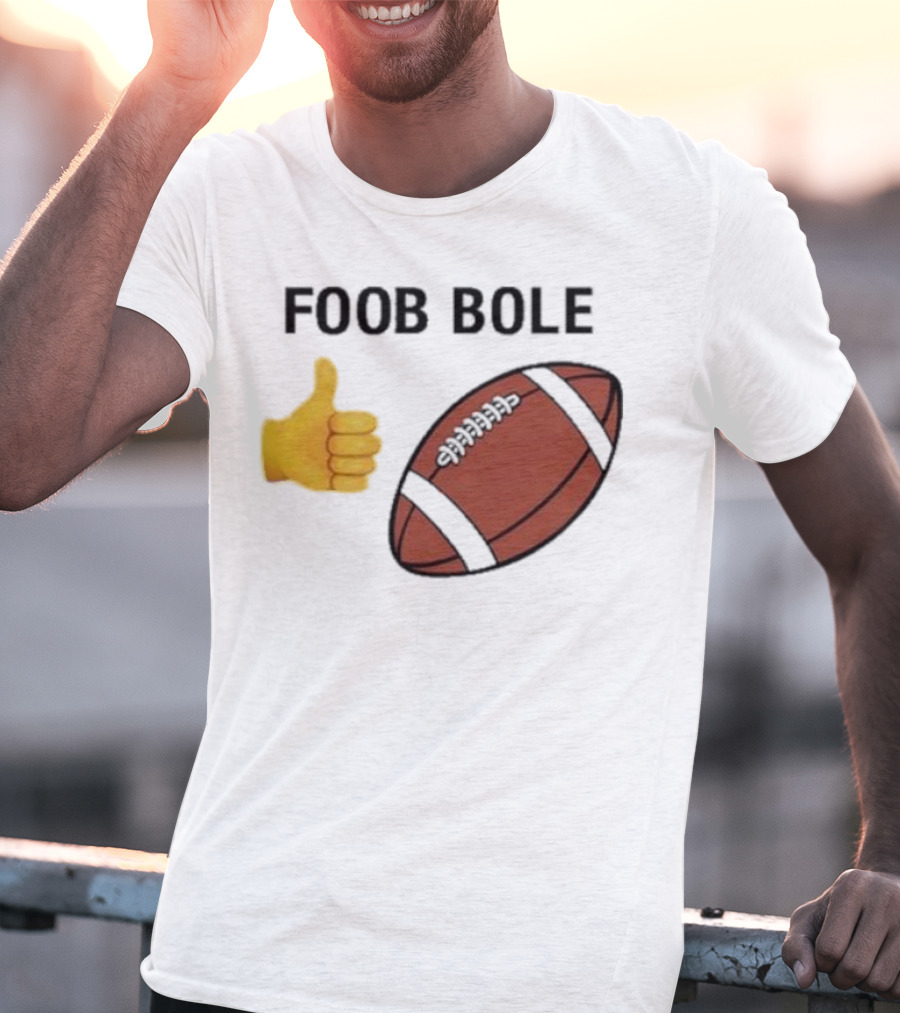 Foob Bole Football Thumb Up Emoji Brown Ball T-Shirt