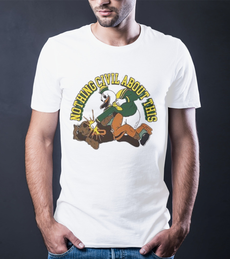 Nothing Civil About This Oregon Duck Knocks Out Oregon State Beavers T-Shirt