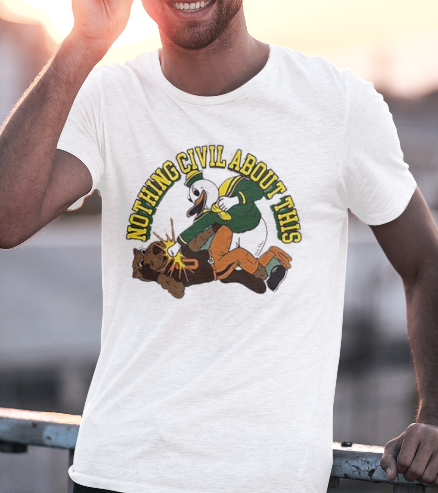 Nothing Civil About This Oregon Duck Knocks Out Oregon State Beavers T-Shirt