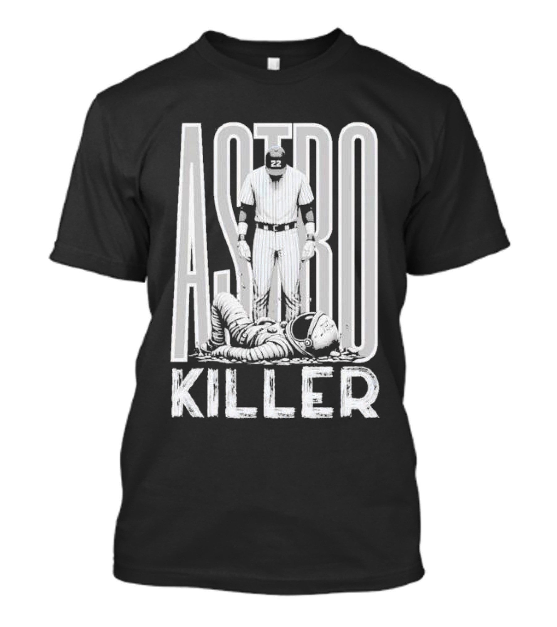 Astro Killer Yankees Player Standing Over Fallen Astronaut T-Shirt