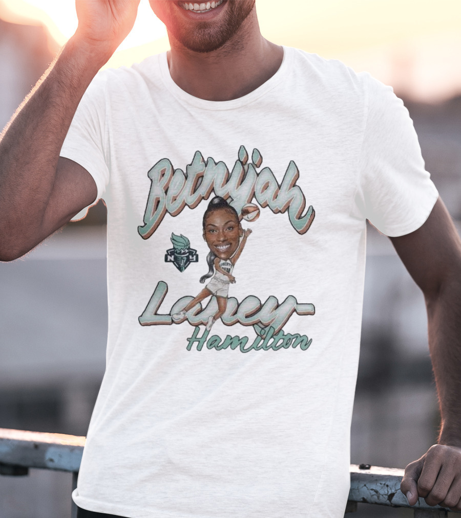 Betnijah Laney-Hamilton New York Liberty Basketball Caricature T-Shirt