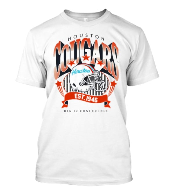 Houston Cougars Helmet Houston Est 1946 Big 12 Conference T-Shirt