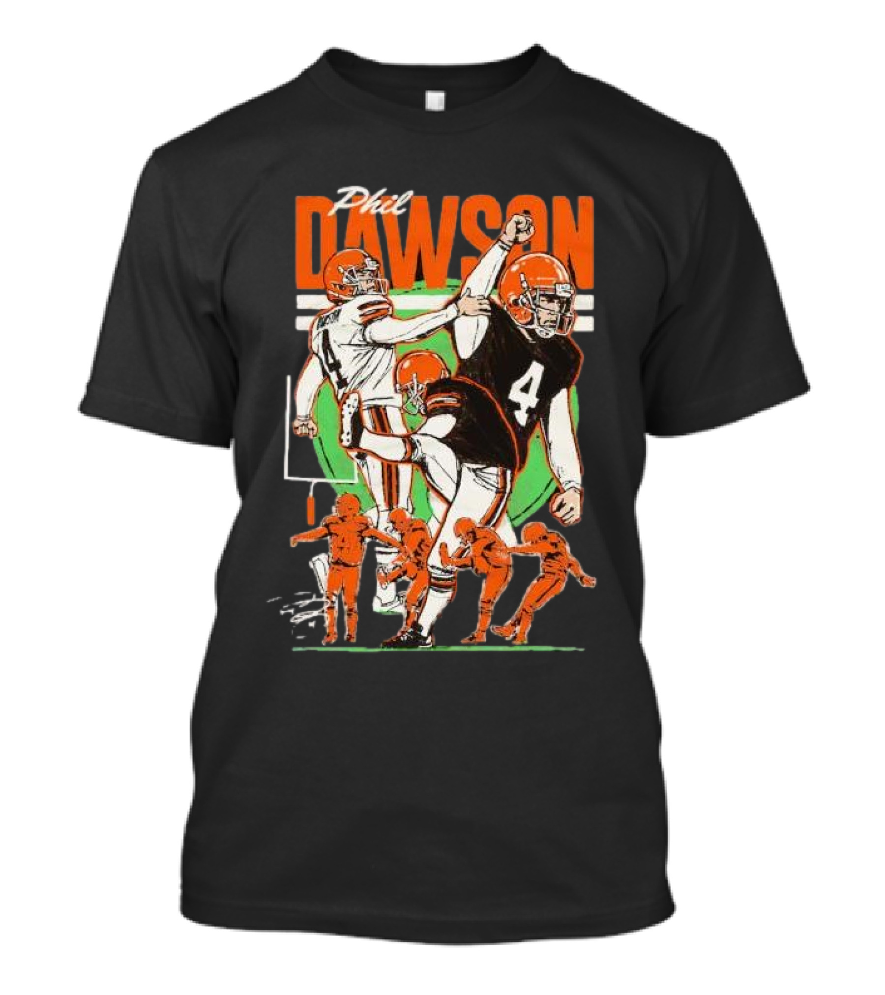 Phil Dawson Cleveland Browns Vintage Signature Football T-Shirt