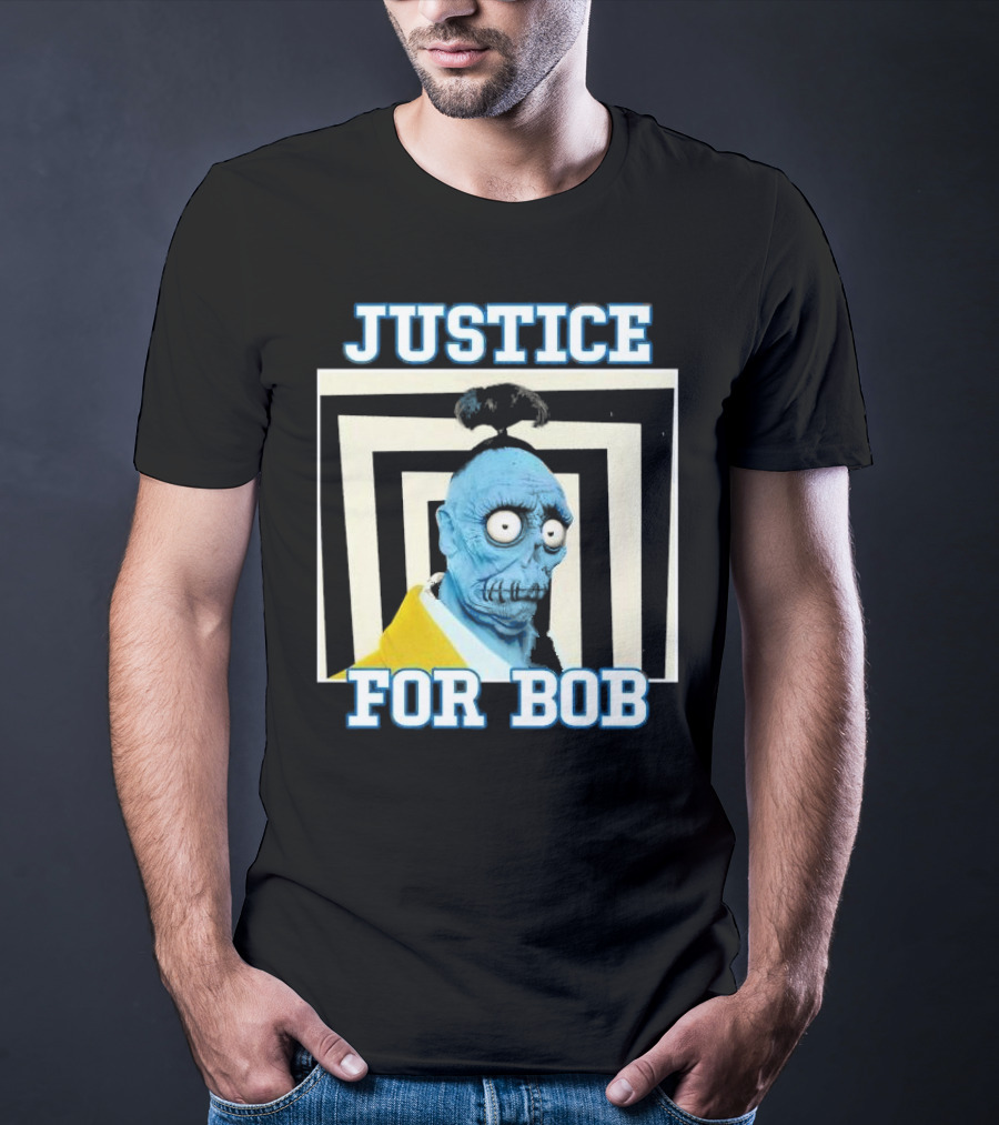 Justice For Bob Beetlejuice Movie Parody Blue Zombie Character T-Shirt