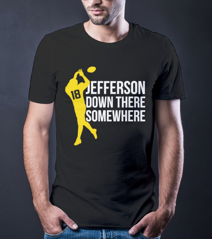Minnesota Vikings Jefferson Down There Somewhere 18 Football T-Shirt
