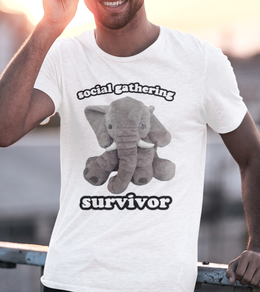 Social Gathering Survivor Elephant Plush T-Shirt