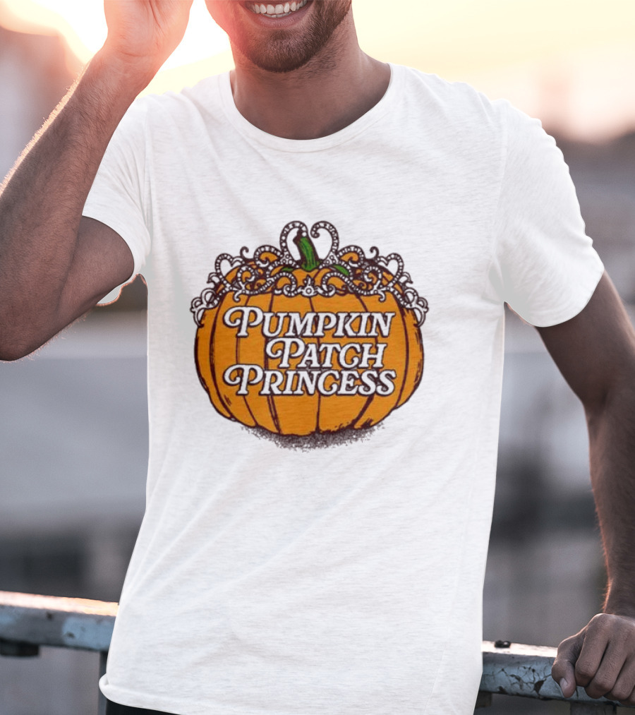 Pumpkin Patch Princess Orange Pumpkin With Vines T-Shirt