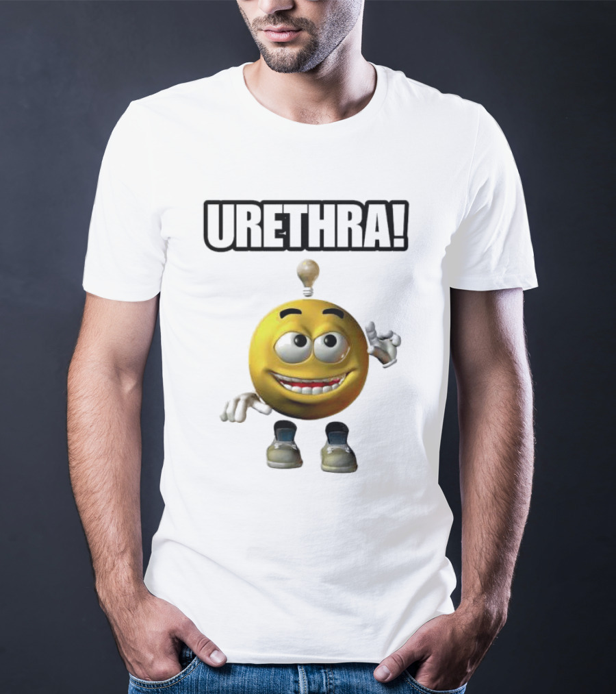 Urethra Eureka Smiling Emoji With Lightbulb Moment T-Shirt