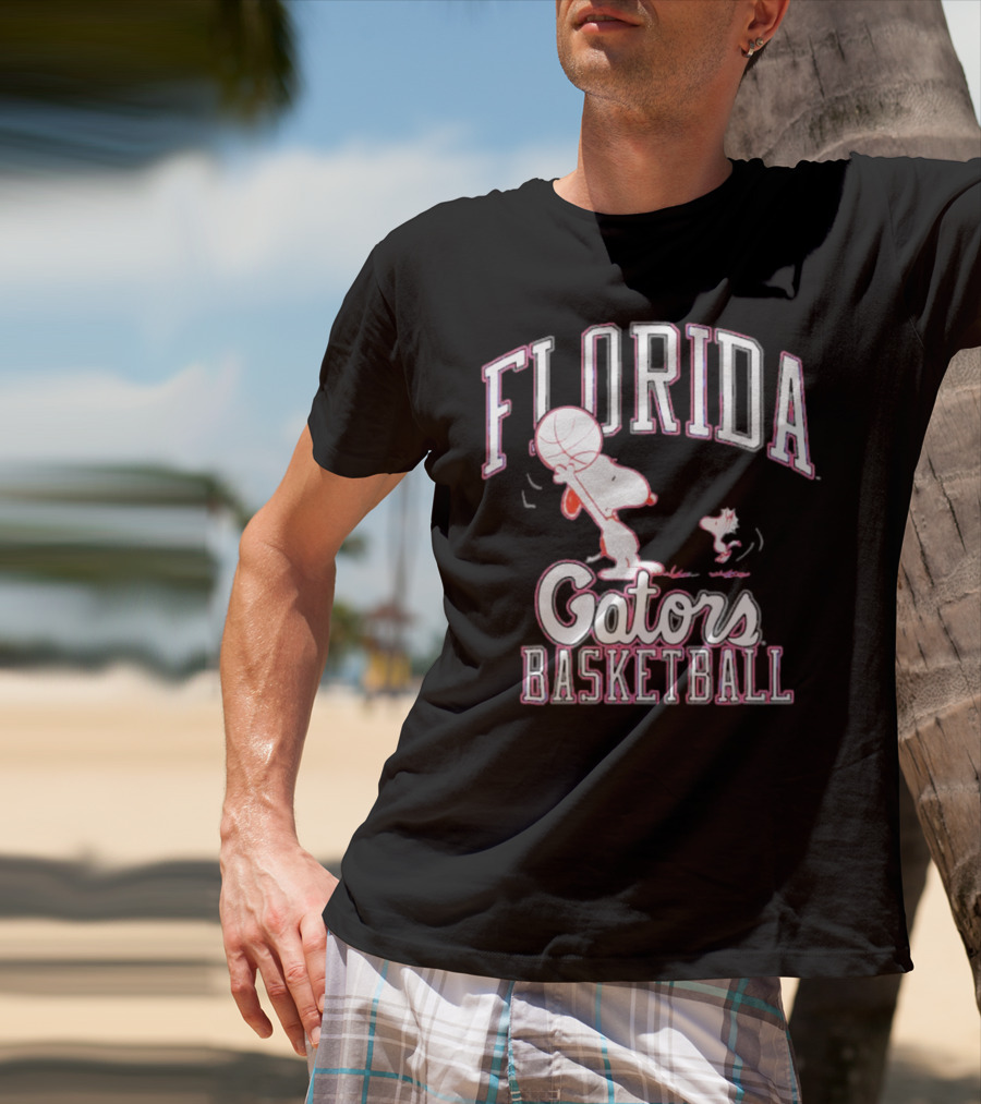 Florida Gators Basketball Snoopy And Woodstock Playing Basketball T-Shirt
