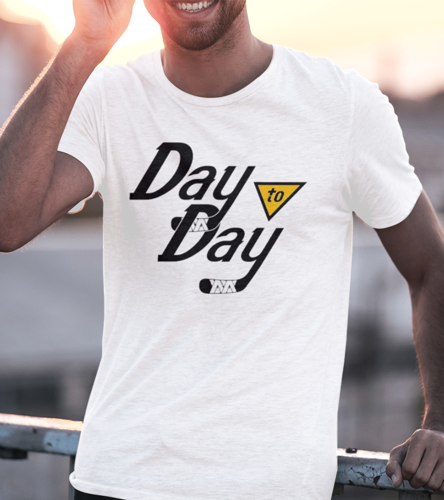 Day To Day Pittsburgh Penguins Hockey Stick Triangle T-Shirt