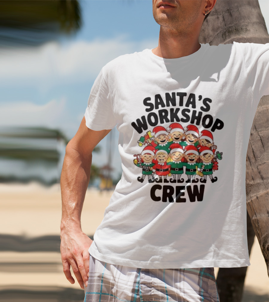 Santa’s Workshop Crew Christmas Elves T-Shirt