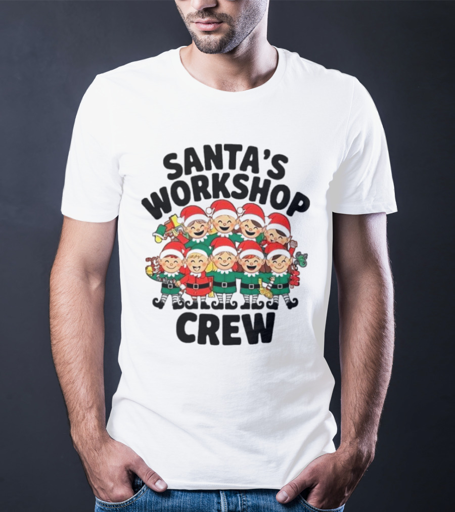 Santa’s Workshop Crew Christmas Elves T-Shirt