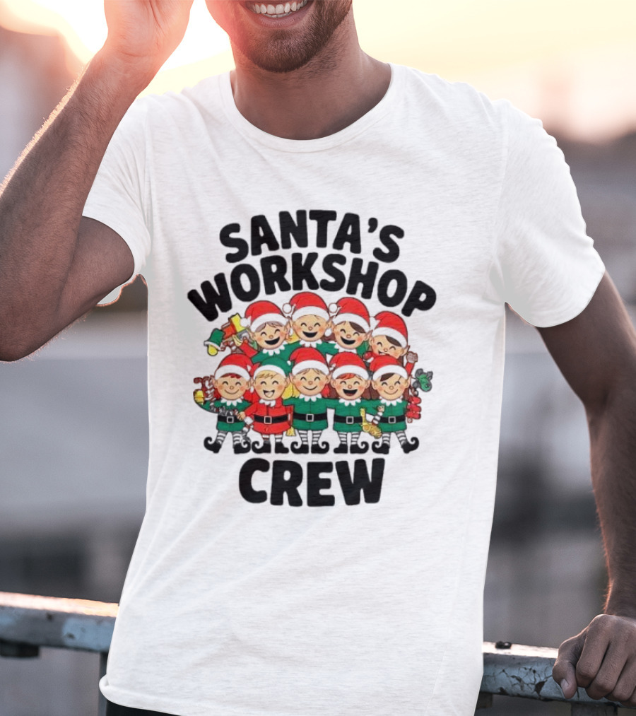 Santa’s Workshop Crew Christmas Elves T-Shirt