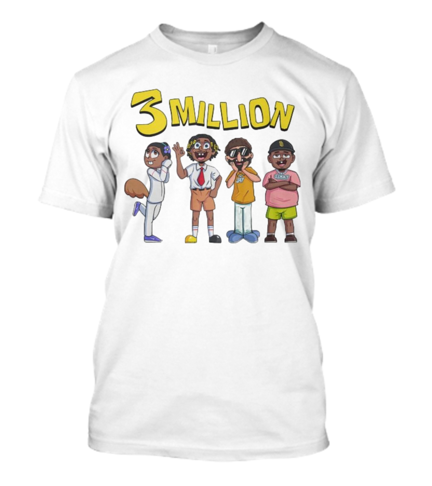 3 Million Subscribers D'Aydrian Harding Celebration Characters T-Shirt