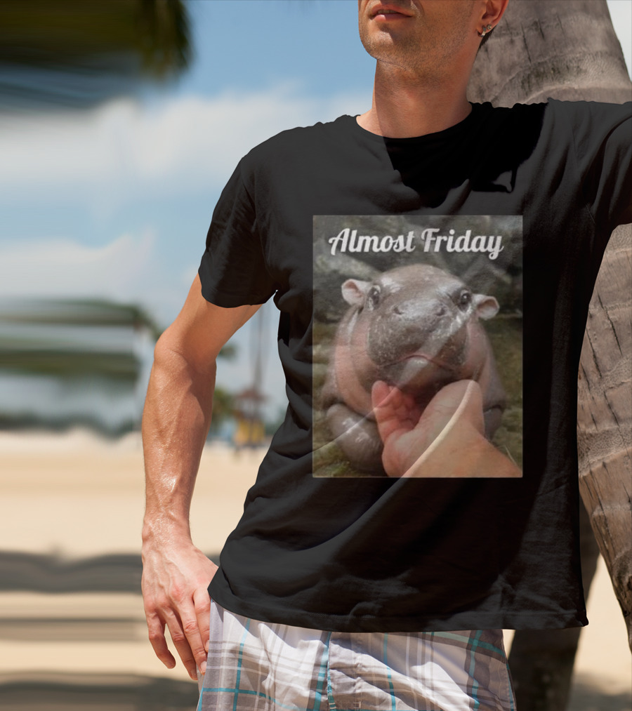Almost Friday Cute Baby Hippo T-Shirt