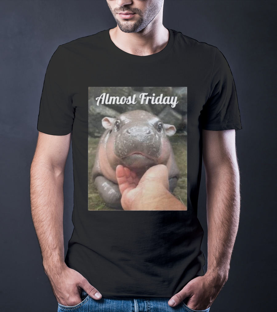 Almost Friday Cute Baby Hippo T-Shirt