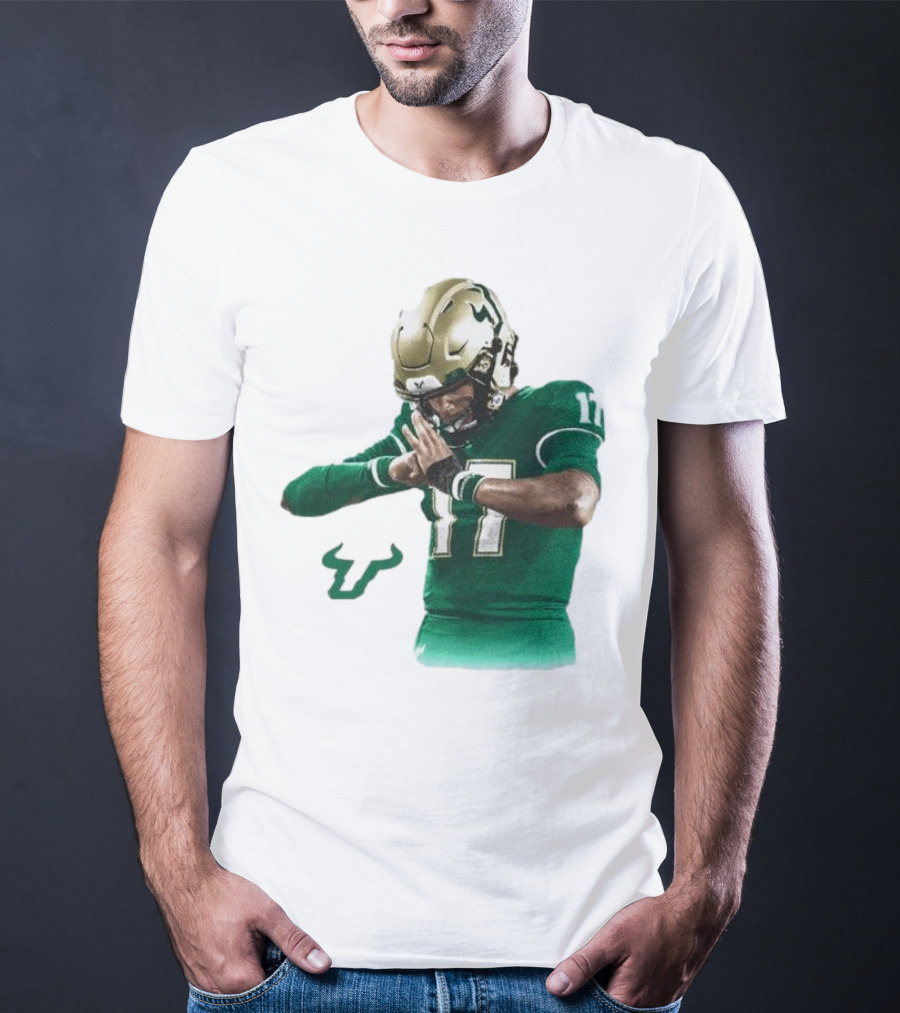 Byrum Brown South Florida Bulls Football 17 Green Jersey T-Shirt