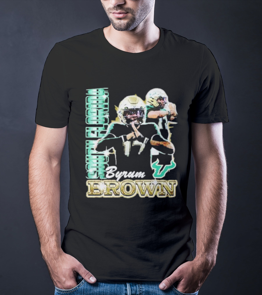 Byrum Brown South Florida Bulls Football T-Shirt