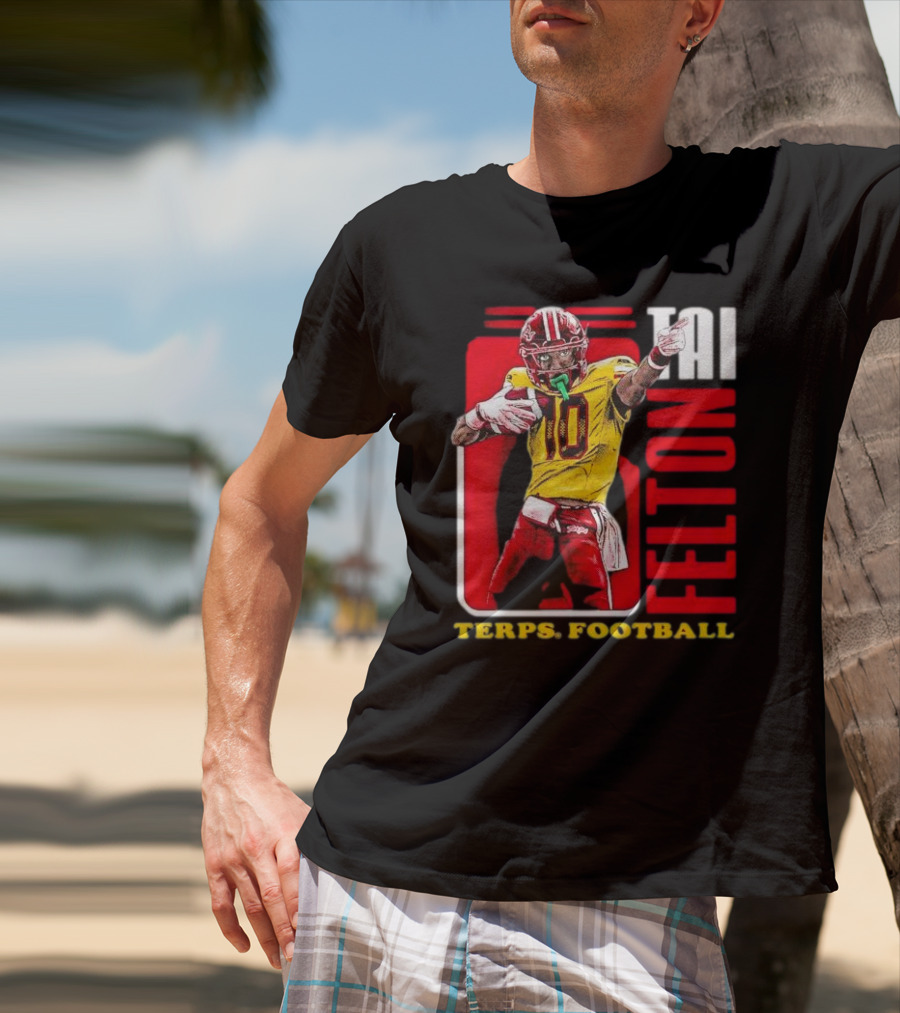 Tai Felton Terps Football Maryland Terrapins Retro 90s T-Shirt