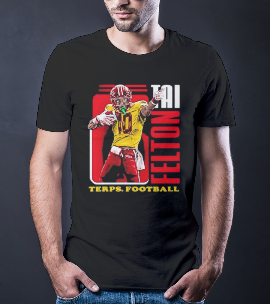 Tai Felton Terps Football Maryland Terrapins Retro 90s T-Shirt