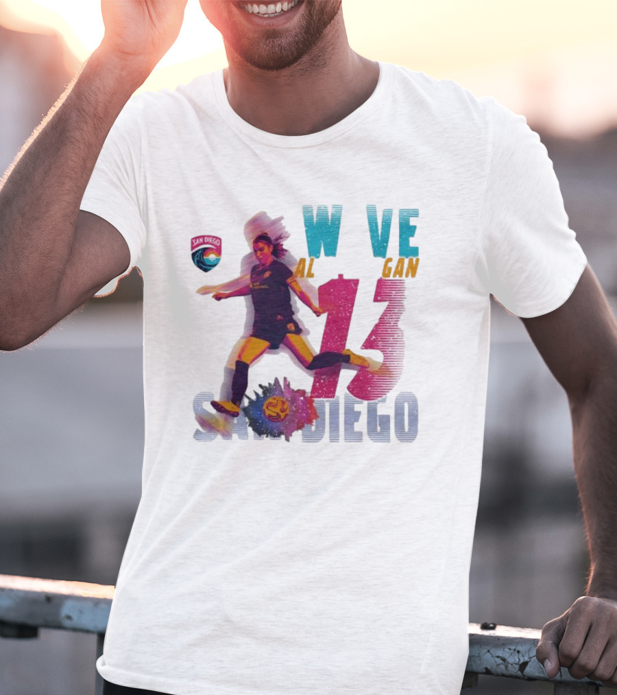 San Diego Wave FC Alex Morgan 13 Action T-Shirt