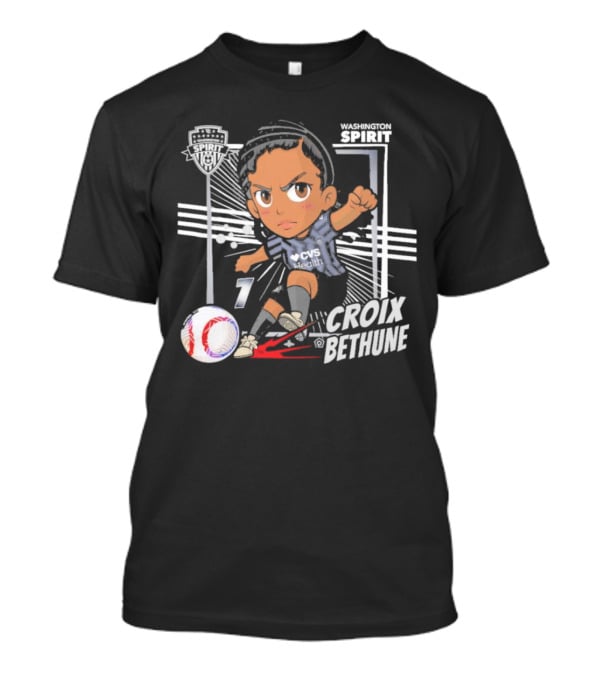 Washington Spirit Croix Bethune Chibi Soccer Player CVS Health T-Shirt