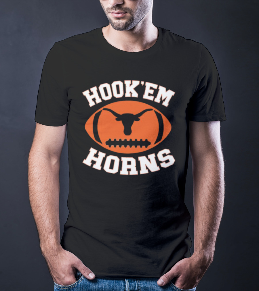 Hook’em Horns Texas Longhorns Football Team Orange T-Shirt