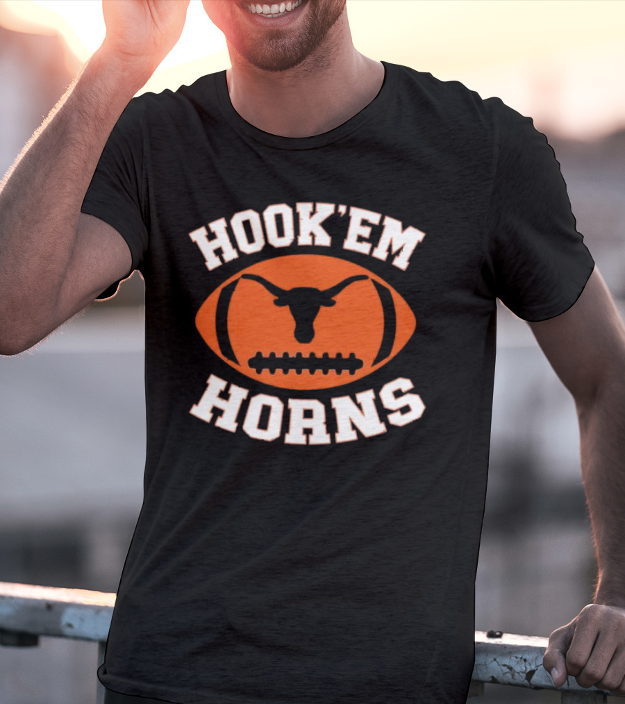 Hook’em Horns Texas Longhorns Football Team Orange T-Shirt