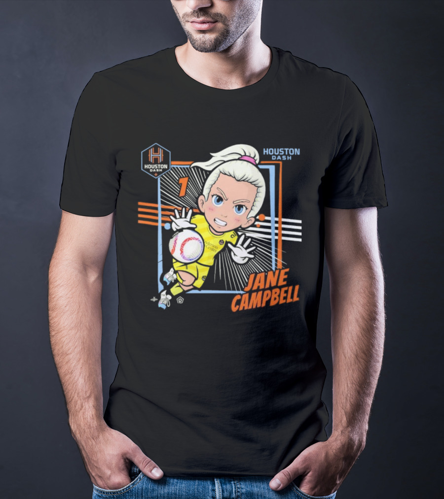 Houston Dash Jane Campbell Chibi Soccer Art 1 T-Shirt