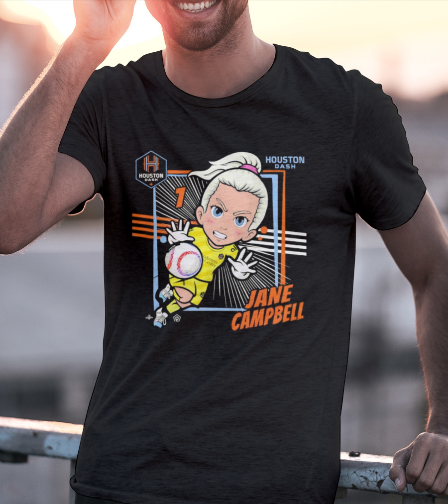 Houston Dash Jane Campbell Chibi Soccer Art 1 T-Shirt
