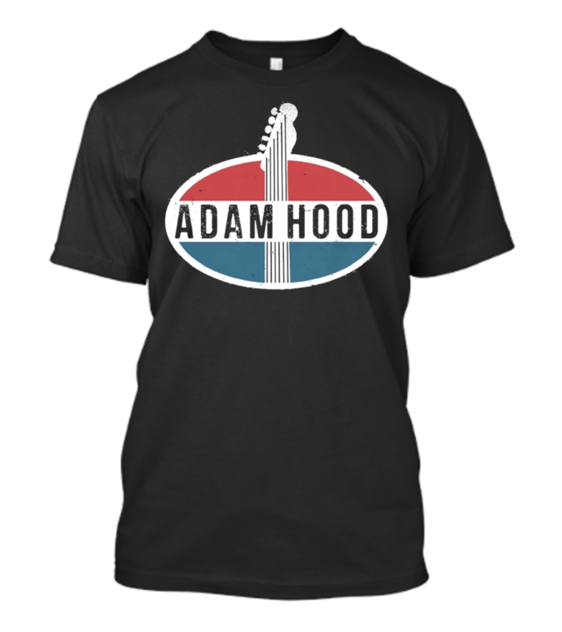 Adam Hood Vintage Guitar Headstock Oval Sign T-Shirt